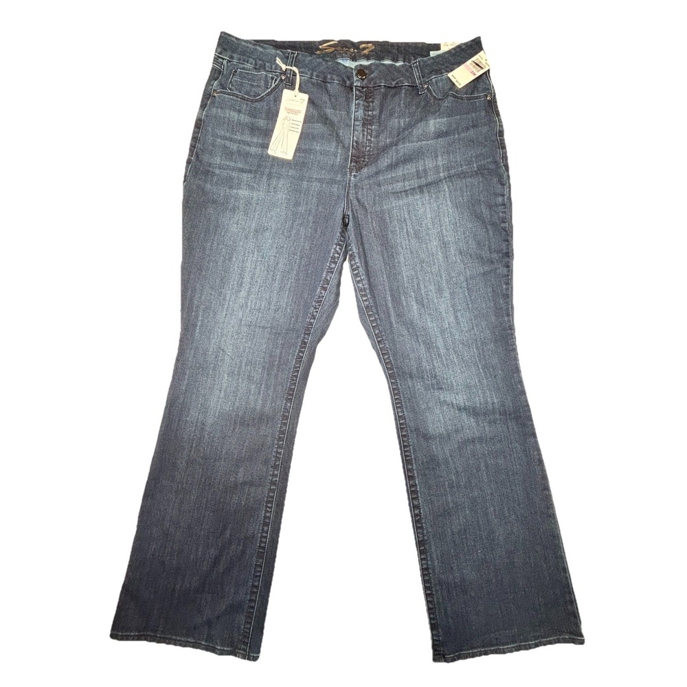 Seven7 Tummyless Bootcut Jeans 22W High Rise Stretch NWT 32 Inseam Denim